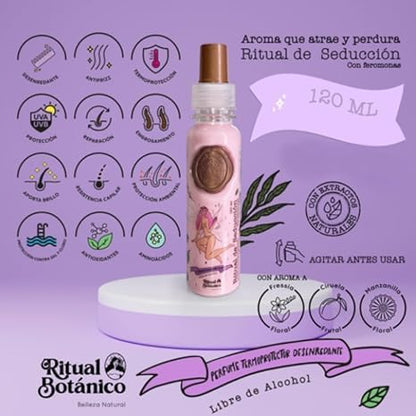 Keratina Ritual Botanico 250ML & Termo Protector 120ML Incluye Cepillo Aplicador & Manual de Instrucciones | Alisado Progresivo Organico Vegano Sin formol ni Amoniaco | Producto Colombiano