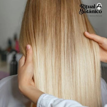 RITUAL BOTANICO Keratina Organica 250 ML - 12 Aceites Naturales y Aminoácidos que aportan brillo, sedosidad y nutrición. Keratina para alisar el pelo entre 4-6 meses. Con Argán, Té Verde, Karité,