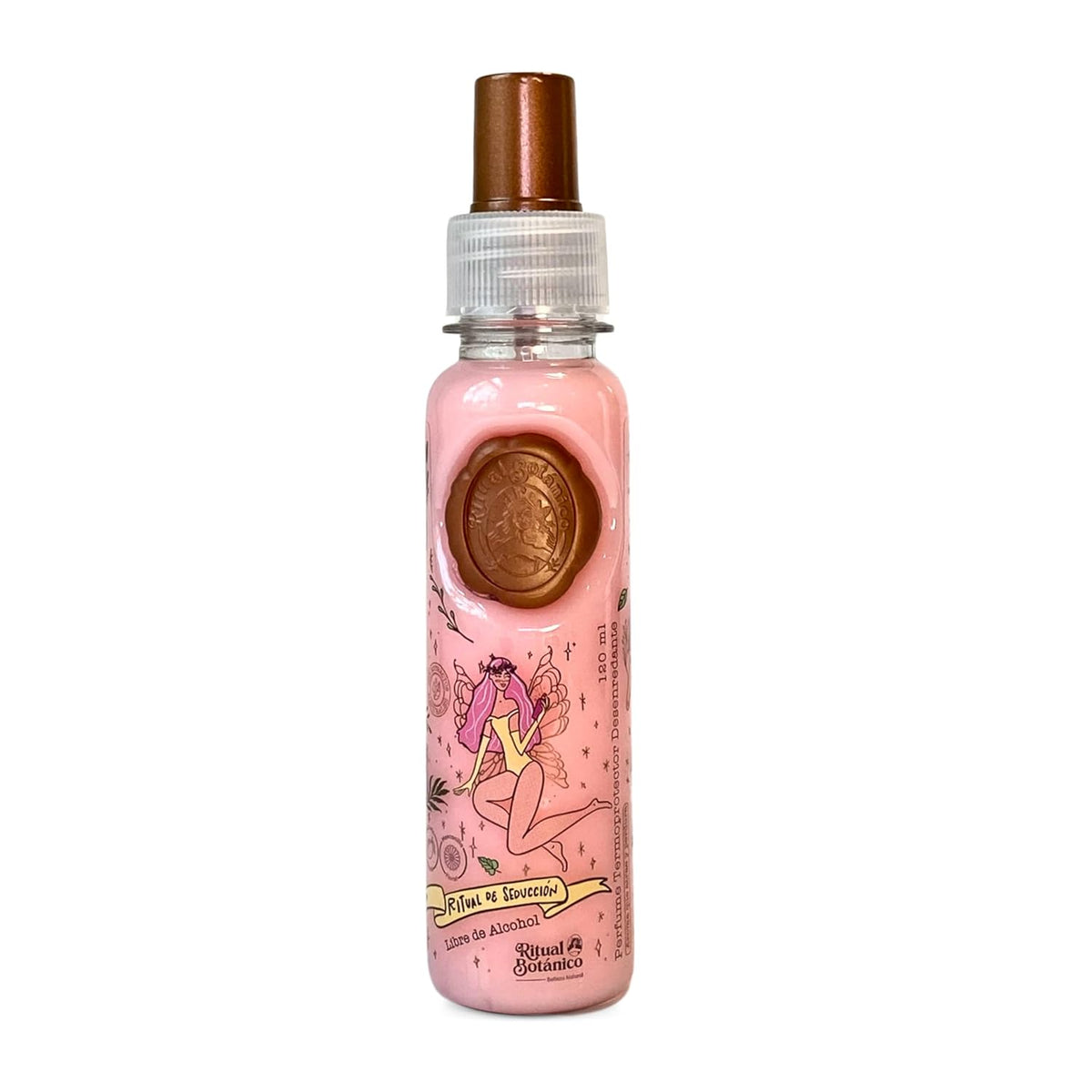 Perfume Termoprotector para Cabello, Sin Alcohol, Antifrizz, Desenredante, Proteccion solar, Con Feromonas, Aroma Seductor Frutal y Floral, Todo Tipo de Cabello 120ml, Pink