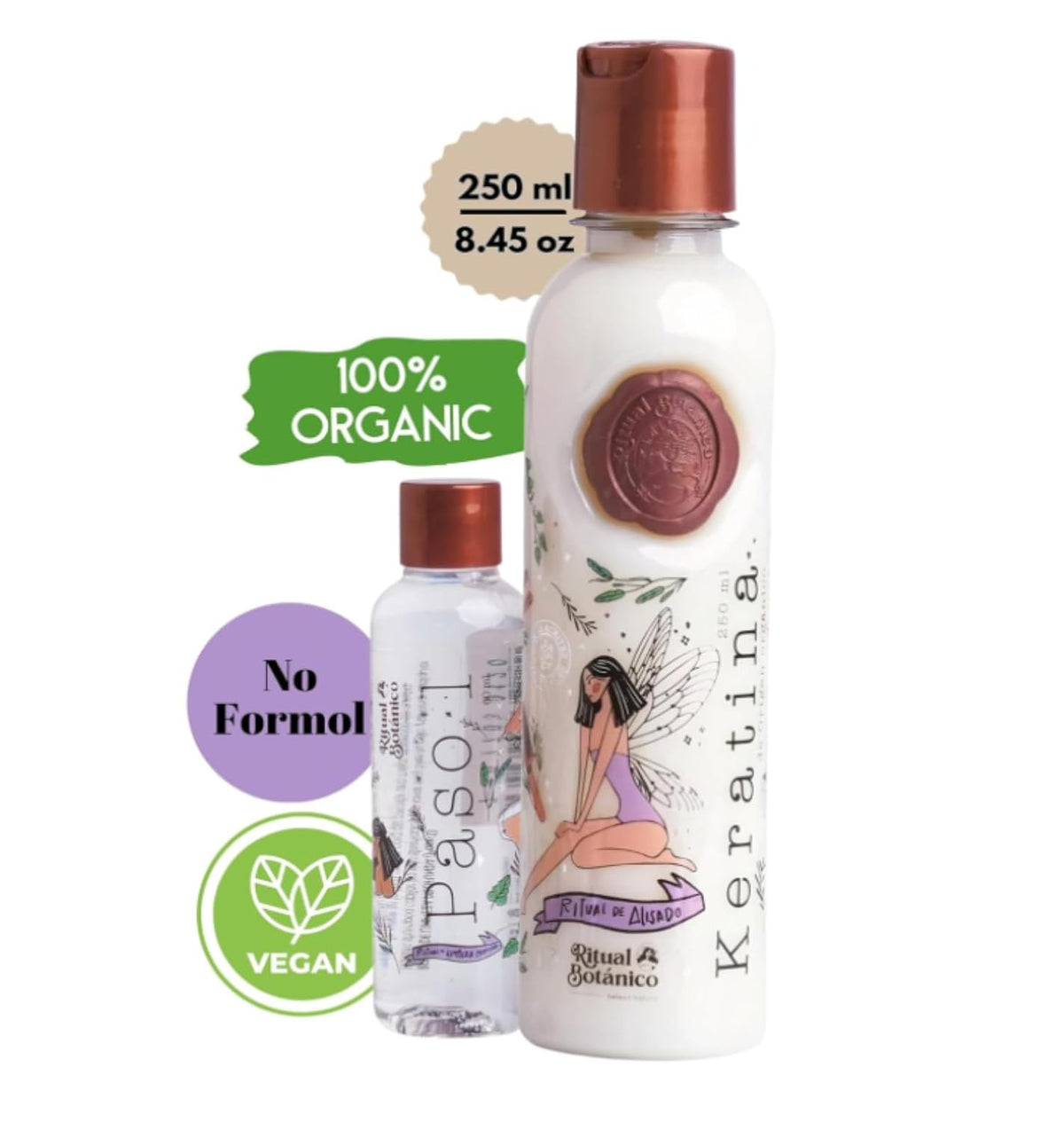 Ritual Botánico Keratina Orgánica 250 ML | Aporta Brillo, Sedosidad y Nutrición | Botox Capilar sin Formol | Hair Straightener con 12 Aceites Naturales