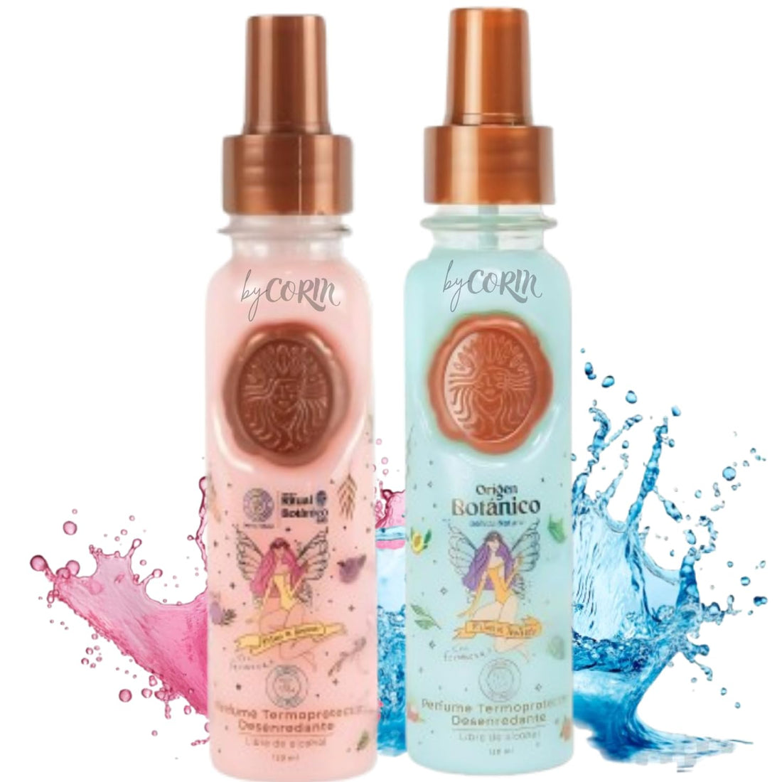 Hair Perfume - DUO Protector Termico para Cabello, Desenredante y Control Frizz Con Feromonas, Protección Solar - Ritual Seducción y Ritual Tentación Floral y Frutal 120ML - Leave in Conditioner Spray