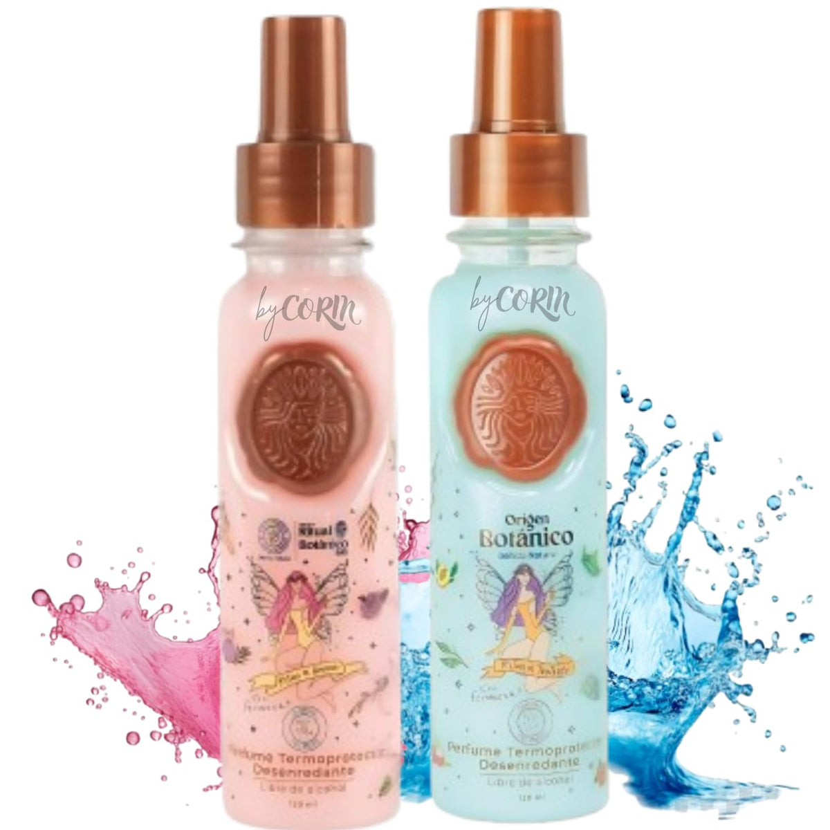Hair Perfume - DUO Protector Termico para Cabello, Desenredante y Control Frizz Con Feromonas, Protección Solar - Ritual Seducción y Ritual Tentación Floral y Frutal 120ML - Leave in Conditioner Spray