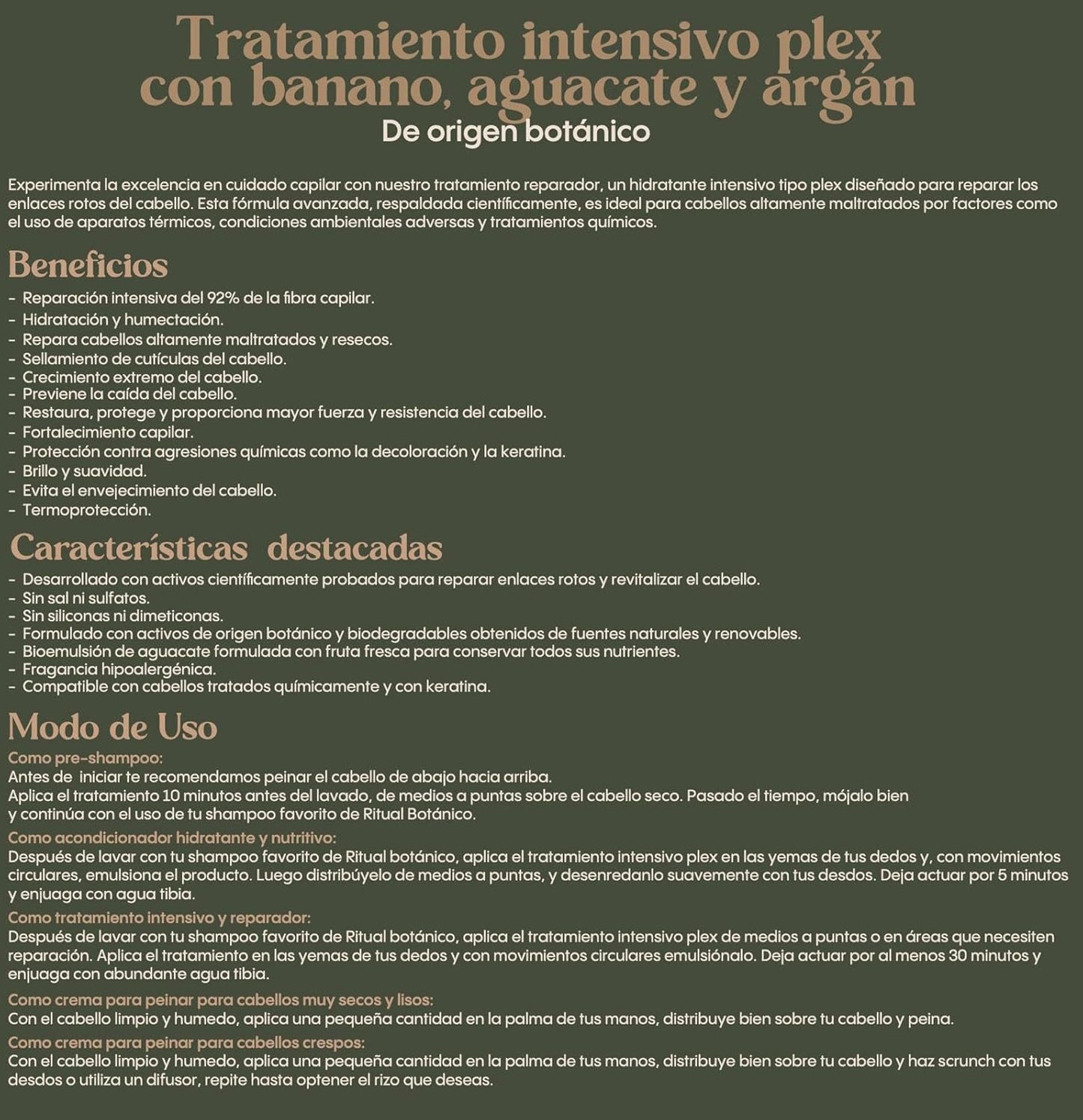 Ultra Reparador S.O.S Shampoo con Cebolla y Argán | Tratamiento Intensivo Plex con Banano, Aguacate - Kit Colombiano