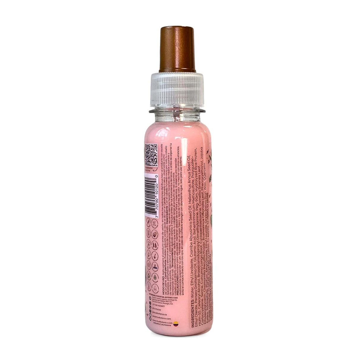 Perfume Termoprotector para Cabello, Sin Alcohol, Antifrizz, Desenredante, Proteccion solar, Con Feromonas, Aroma Seductor Frutal y Floral, Todo Tipo de Cabello 120ml, Pink