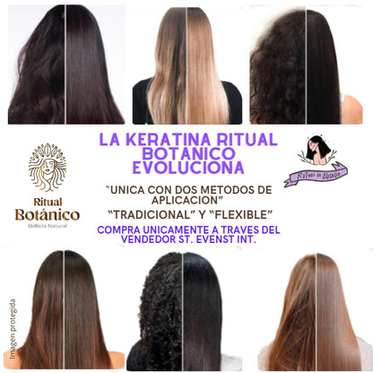 Ritual Botánico Keratina Orgánica 250 ML | Aporta Brillo, Sedosidad y Nutrición | Botox Capilar sin Formol | Hair Straightener con 12 Aceites Naturales